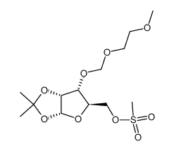 1,2-O-isopropylidene-5-O-methylsulphonyl-3-O-(methoxyethoxymethyl)-α-D-ribofuranose Structure