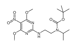 tert-butyl-2-(4,6-dimethoxy-5-nitropyrimidin-2-yl-amino)ethyl(isopropyl)carbamate Structure