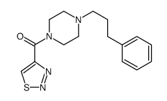 [4-(3-phenylpropyl)piperazin-1-yl]-(thiadiazol-4-yl)methanone结构式