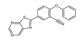 2-phenoxy-5-([1,3]thiazolo[5,4-d]pyrimidin-2-yl)benzonitrile结构式