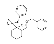 2-(phenylmethoxymethyl)-1-(1-phenylsulfanylcyclopropyl)cyclohexan-1-ol Structure