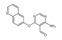 4-amino-6-quinolin-6-yloxypyrimidine-5-carbaldehyde Structure