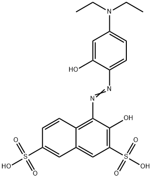 4-[[4-(Diethylamino)-2-hydroxyphenyl]azo]-3-hydroxy-2,7-naphthalenedisulfonic acid structure
