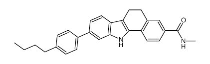 9-(4-Butyl-phenyl)-5,11-dihydro-6H-benzo[a]carbazole-3-carboxylic acid methylamide结构式