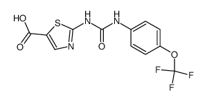 2-[({[4-(Trifluoromethoxy)phenyl]amino}carbonyl)amino]-1,3-thiazole-5-carboxylic acid Structure