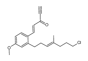 (1E)-1-(2-(7-chloro-4-methylhept-3-enyl)-4-methoxyphenyl)pent-1-en-4-yn-3-one结构式