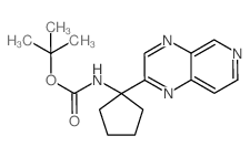 tert-butyl (1-(pyrido[3,4-b]pyrazin-2-yl)cyclopentyl)carbamate Structure
