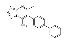 5-methyl-6-(4-phenylphenyl)-[1,2,4]triazolo[1,5-a]pyrimidin-7-amine结构式