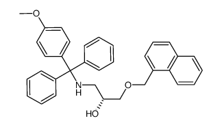 (R)-1-(4-monomethoxytrityl)amino-3-(1-naphthylmethoxy)propan-2-ol结构式