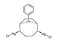 2,5-dichloromercury-N-phenyl-9-azabicyclo(4.2.1)nonane Structure