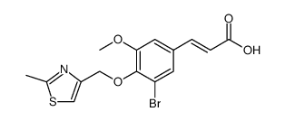 2-Propenoic acid, 3-[3-bromo-5-methoxy-4-[(2-methyl-4-thiazolyl)methoxy]phenyl]结构式
