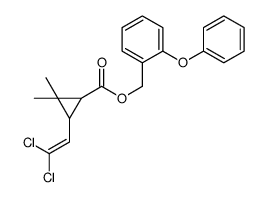 (2-phenoxyphenyl)methyl 3-(2,2-dichloroethenyl)-2,2-dimethylcyclopropane-1-carboxylate结构式