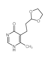 5-[2-(1,3-dioxolan-2-yl)ethyl]-6-methyl-1H-pyrimidin-4-one structure