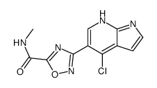 3-(4-Chloro-1H-pyrrolo[2,3-b]pyridin-5-yl)-N-methyl-1,2,4-oxadiaz ole-5-carboxamide Structure