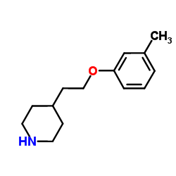 4-[2-(3-Methylphenoxy)ethyl]piperidine结构式