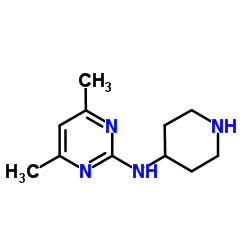 4,6-Dimethyl-N-(4-piperidinyl)-2-pyrimidinamine结构式