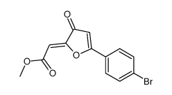 methyl (2E)-2-[5-(4-bromophenyl)-3-oxofuran-2-ylidene]acetate结构式
