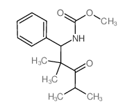 N-(2,2,4-三甲基-3-氧代-1-苯基戊基)-氨基甲酸甲酯结构式