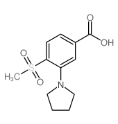 4-(METHYLSULFONYL)-3-PYRROLIDINOBENZOIC ACID Structure