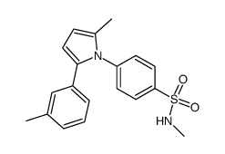 N-methyl-4-(2-methyl-5-m-tolyl-pyrrol-1-yl)-benzenesulfonamide结构式