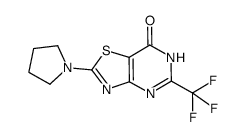 2-pyrrolidin-1-yl-5-(trifluoromethyl)[1,3]thiazolo[4,5-d]pyrimidin-7(6H)-one Structure