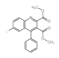 2,3-Quinolinedicarboxylicacid, 6-chloro-4-phenyl-, 2,3-dimethyl ester Structure