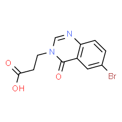 3-(6-溴-4-氧亚基喹唑啉-3(4H)-基)丙酸结构式