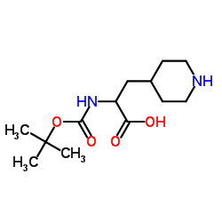 2-(Boc-amino)-3-(piperidin-4-yl)-propionic acid Structure