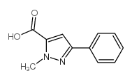 1-Methyl-3-phenyl-1H-pyrazole-5-carboxylic acid structure