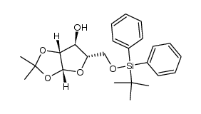 5-O-tert-butyldiphenylsilyl-1,2-O-(1-methylethylidene)-β-L-arabinofuranose Structure