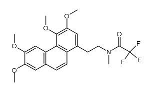 1-[2-[N-methyl-N-(trifluoroacetyl)amino]ethyl]-3,4,6,7-tetramethoxyphenantrene结构式