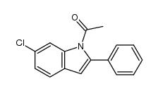 1-(6-chloro-2-phenyl-1H-indol-1-yl)ethanone Structure