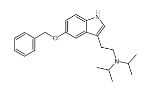 [2-(5-benzyloxy-indol-3-yl)-ethyl]-diisopropyl-amine结构式