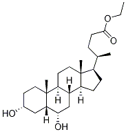 Cholan-24-oic acid, 3,6-dihydroxy-, ethyl ester, (3a,5b,6a)- picture