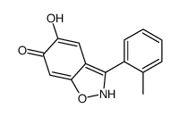 5-hydroxy-3-(2-methylphenyl)-2H-1,2-benzoxazol-6-one结构式