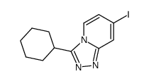 3-cyclohexyl-7-iodo[1,2,4]triazolo[4,3-a]pyridine结构式