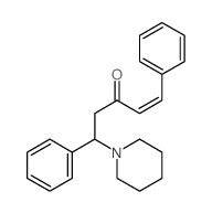 1-Penten-3-one,1,5-diphenyl-5-(1-piperidinyl)- Structure