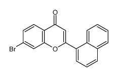 7-bromo-2-naphthalen-1-ylchromen-4-one结构式