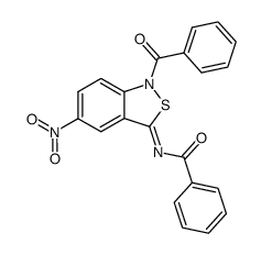 N-[1-Benzoyl-5-nitro-1H-benzo[c]isothiazol-(3Z)-ylidene]-benzamide Structure