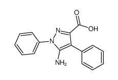5-氨基-1,4-二苯基-1H-吡唑-3-羧酸结构式