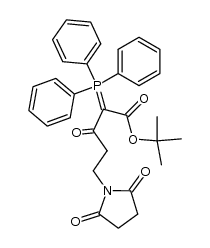 β,2,5-Trioxo-α-(triphenylphosphoranyliden)pyrrolidin-1-pentansaeure-1,1-dimethylethylester Structure