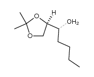 (2R)-1,2-O-isopropylidene-3-hydroxyheptan-1,2-diol Structure