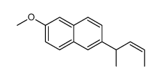 2-methoxy-6-pent-3-en-2-ylnaphthalene结构式