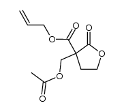 allyl 3-(acetoxymethyl)-2-oxotetrahydrofuran-3-carboxylate结构式