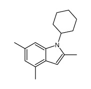 2,4,6-trimethyl-1-cyclohexylindole Structure