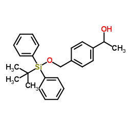1-[4-({[(2-Methyl-2-propanyl)(diphenyl)silyl]oxy}methyl)phenyl]ethanol Structure