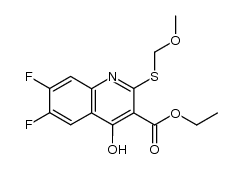 ethyl 6,7-difluoro-4-hydroxy-2-[(methoxymethyl)thio]-quinoline-3-carboxylate结构式