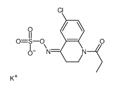 potassium,[(Z)-(6-chloro-1-propanoyl-2,3-dihydroquinolin-4-ylidene)amino] sulfate结构式