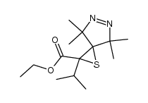 3'-ethoxycarbonyl-3'-isopropyl-3,3,5,5-tetramethyl-3,5-dihydropyrazole-4-spiro-2'-thi-irane Structure