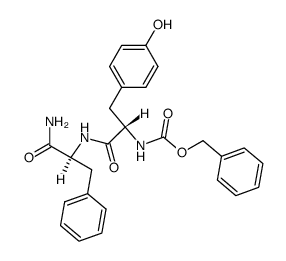 N-(N-benzyloxycarbonyl-L-tyrosyl)-L-phenylalanine amide Structure